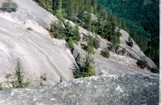 Rock climbers on Stawamus Chief 1998-05.